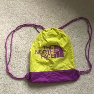 The North Face drawstring bag with zipper pocket